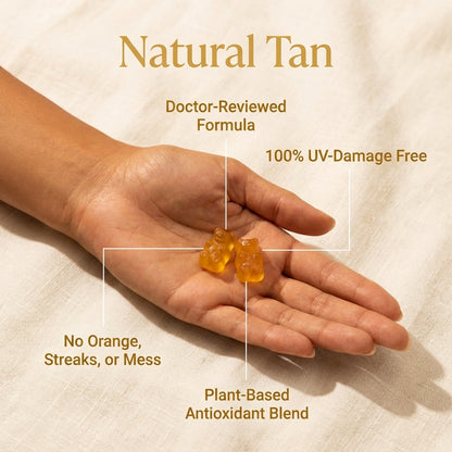 Natural Tan — Golden Glow Tanning Gummies