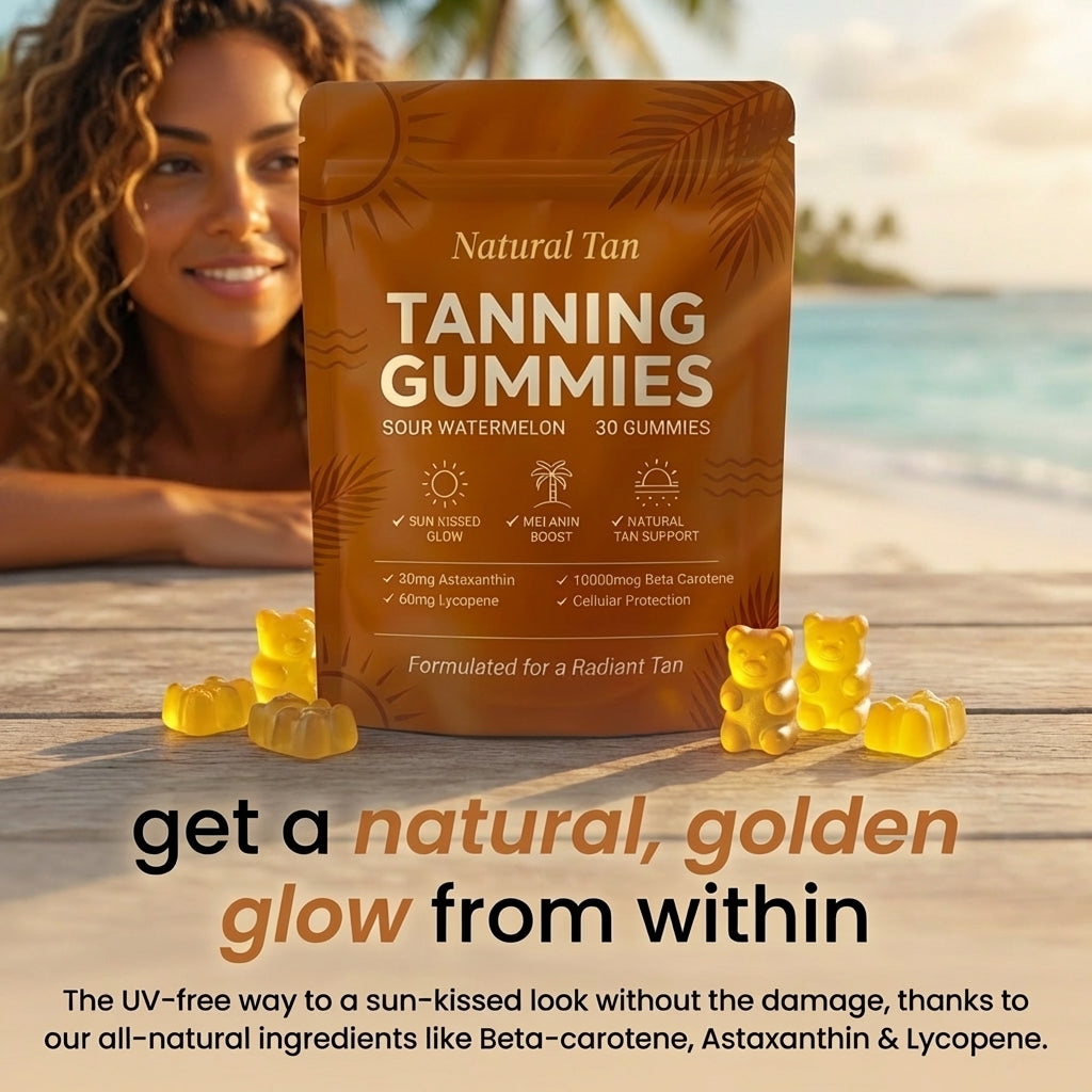 Natural Tan — Golden Glow Tanning Gummies
